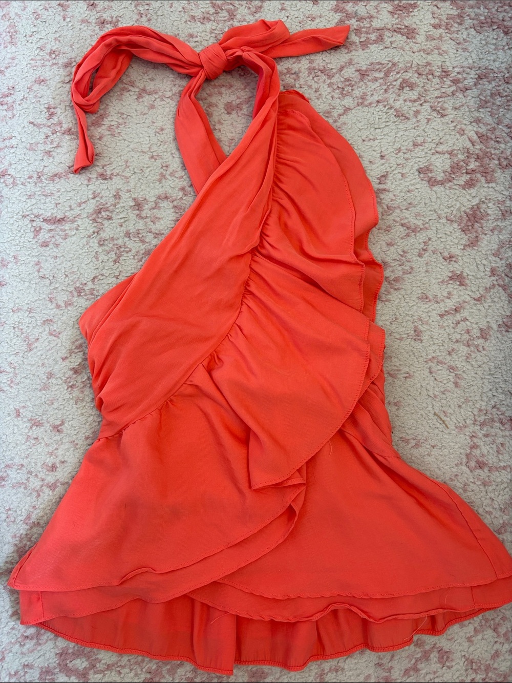 Coral Halter Top